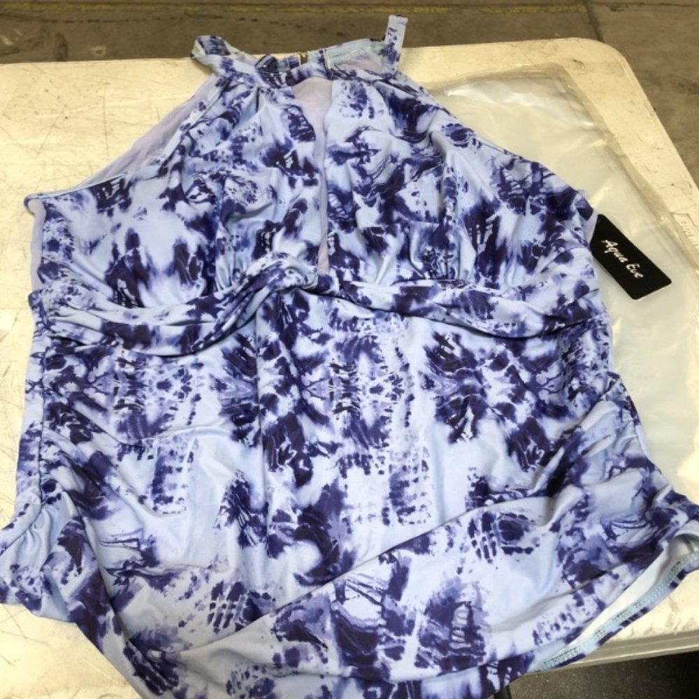AQUA EVE "Tie Dye" Tummy Control One Piece Bathing Suit  NEW WITH TAGS! - Picture 11 of 13